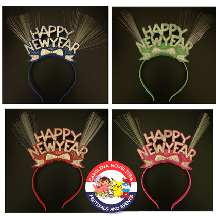 LED Fiber Optic Happy New Year Headbands