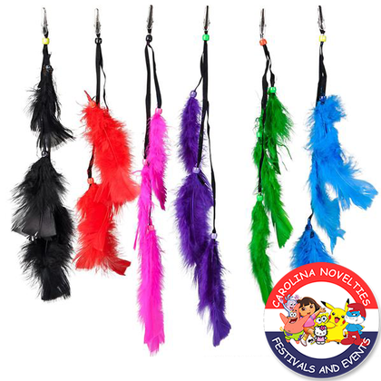 14" FEATHER HAIR CLIPS               