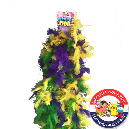6' 60g MARDI GRAS BOA WITH GOLD TINSEL
