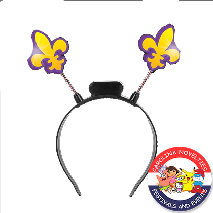 LIGHT UP MARDI GRAS FLEUR DE LIS HEAD BOPPERS