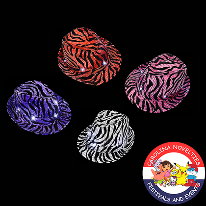 FLASHING ZEBRA PRINT FEDORA 