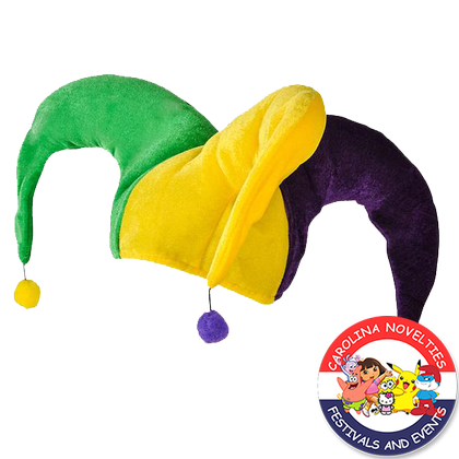 MARDI GRAS POM POM JESTER HAT