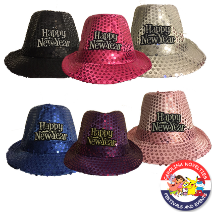 HAPPY NEW YEAR FLASHING FEDORA HAT
