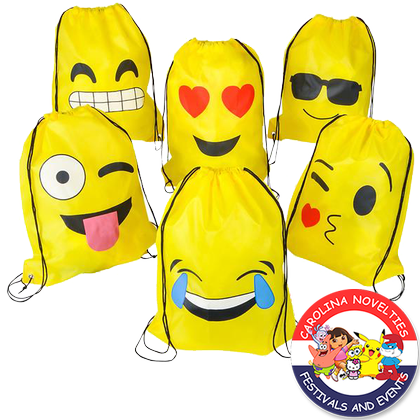 16" x 13" EMOTICON DRAWSTRING BACKPACK