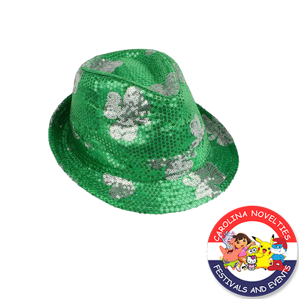 SEQUIN SHAMROCK FEDORA 