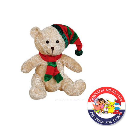 10.5" CHRISTMAS BEAR PLUSH 